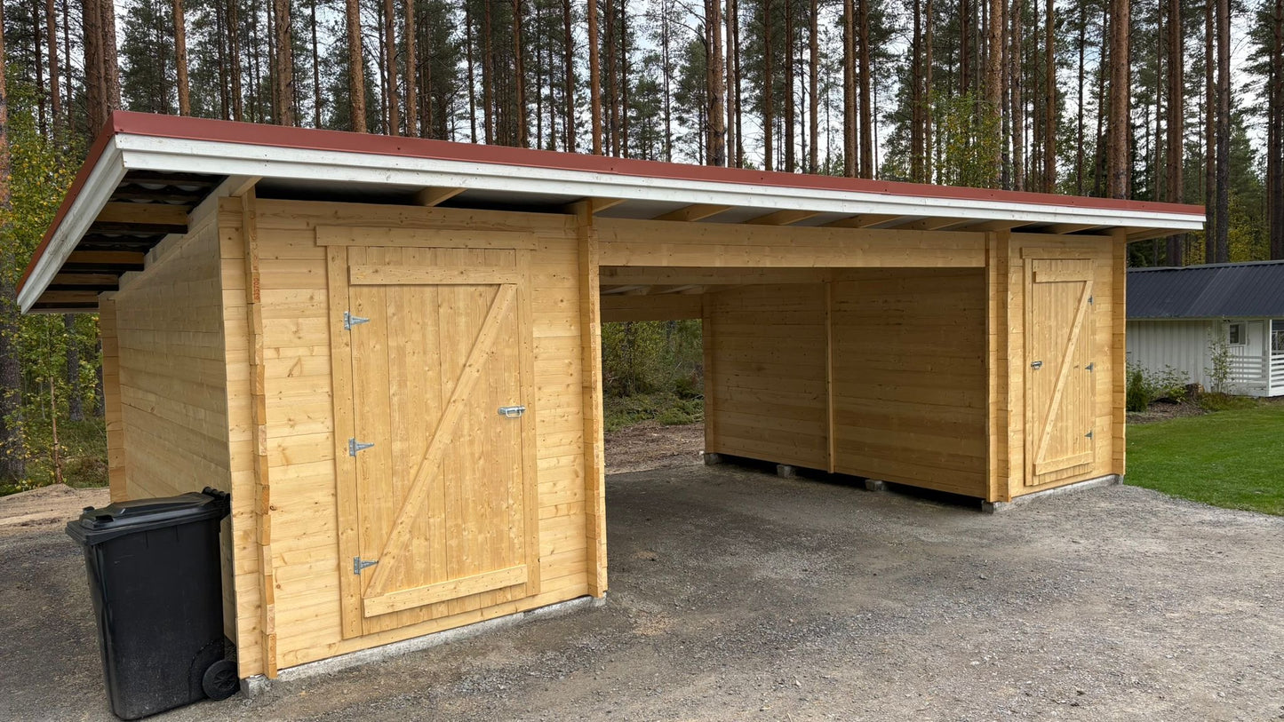 Parivarasto katoksella 2.1m x 4,2m