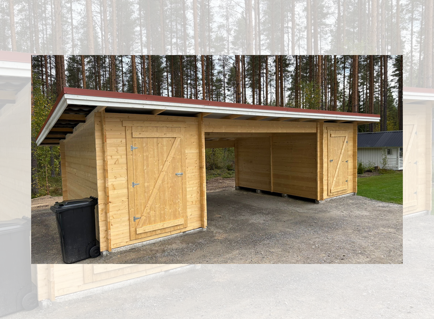 Parivarasto katoksella 2.1m x 4,2m