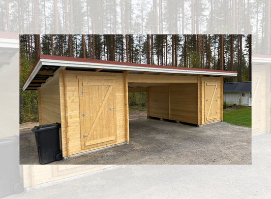 Parivarasto katoksella 2.1m x 4,2m